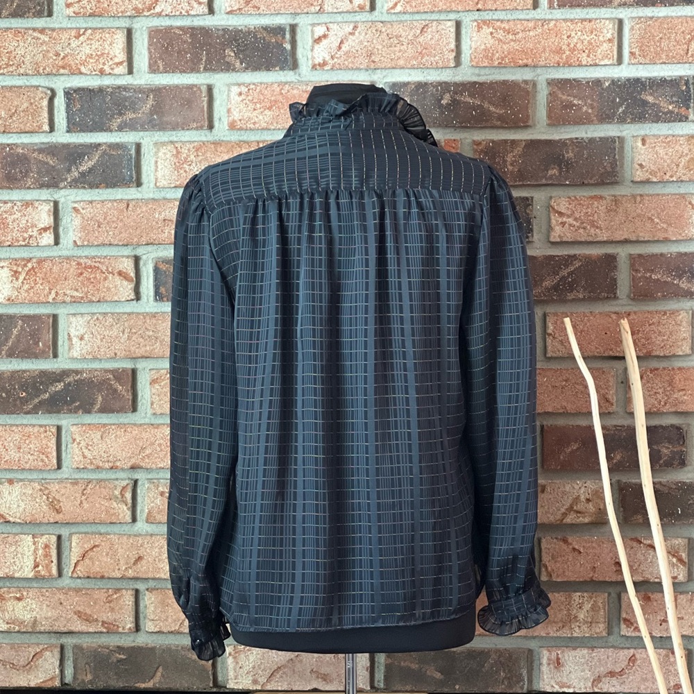David Matthew Ruffle Neck Blouse - Picture 5 of 6